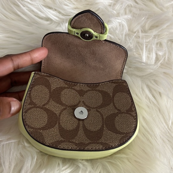 Coach Women's Outlet Morgan Card Case On A Chain In Signature Canvas - Picture 7 of 8